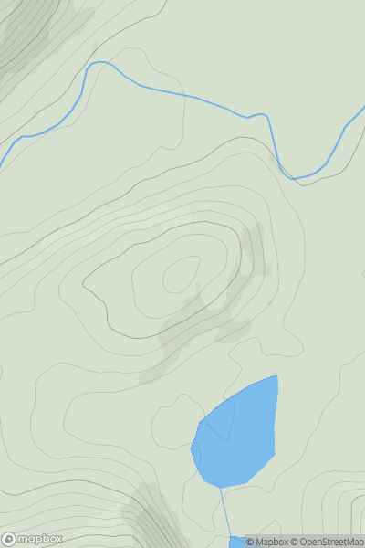 Thumbnail image for Moelfre [South-West Wales] [SN629341] showing contour plot for surrounding peak